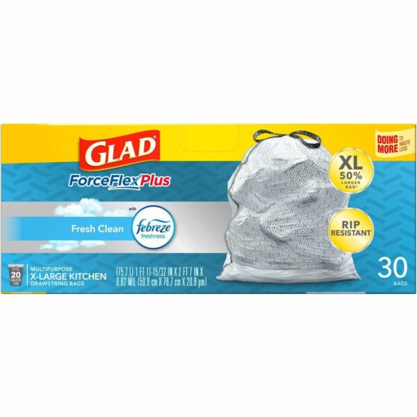 Glad ForceFlexPlus X-Large Kitchen Drawstring Trash Bags - Image 2