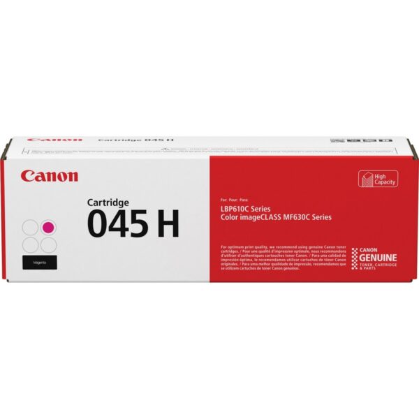 Canon 045H Original High Yield Laser Toner Cartridge - Magenta - 1 Each