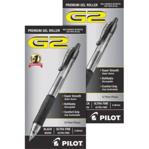 A package of pilot g 2 gel pens