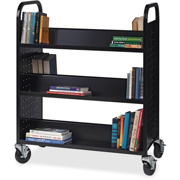 Lorell Double-sided Book Cart - Image 2