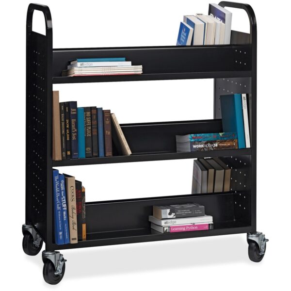 Lorell Double-sided Book Cart - Image 3