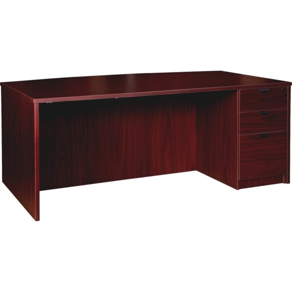 Lorell Prominence 2.0 Bowfront Right-Pedestal Desk