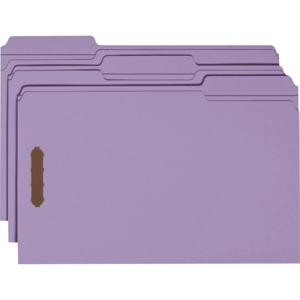 Smead 1/3 Tab Cut Legal Recycled Fastener Folder - Image 4