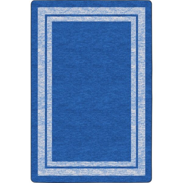 Flagship Carpets Double Light Tone Border Blue Rug