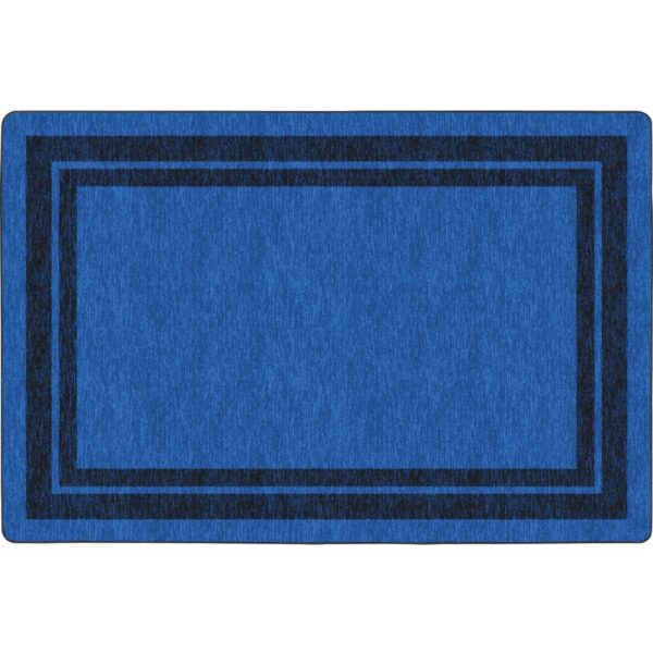 Flagship Carpets Double Dark Tone Border Blue Rug