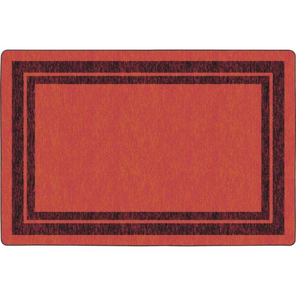 Flagship Carpets Double Dark Tone Border Red Rug