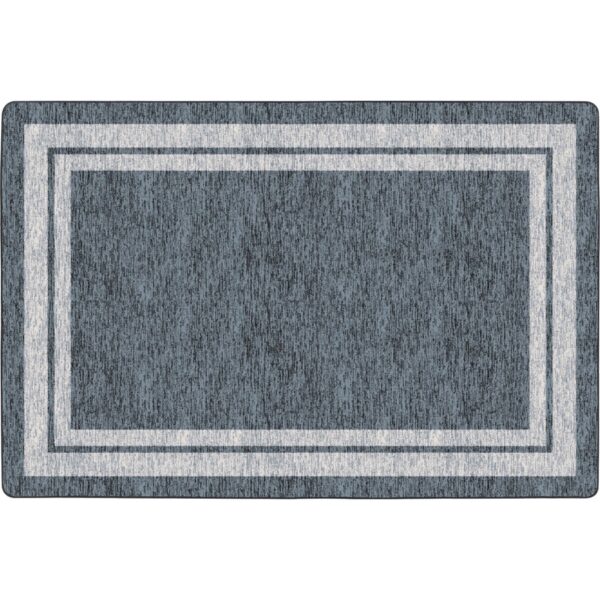 Flagship Carpets Double Light Tone Border Gray Rug