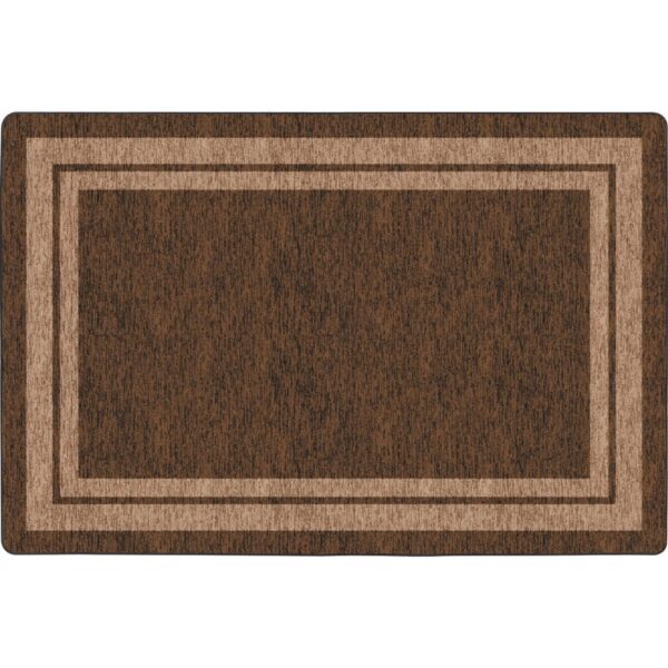 Flagship Carpets Double Light Tone Border Brown Rug