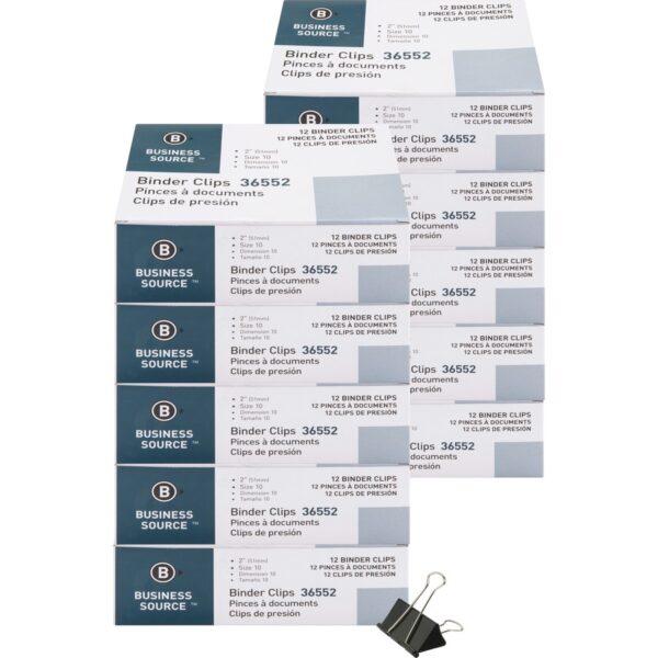 Business Source Fold-back Binder Clips