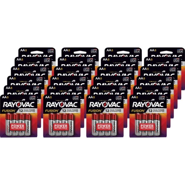 Rayovac Fusion Advanced Alkaline AA Battery 8-Packs