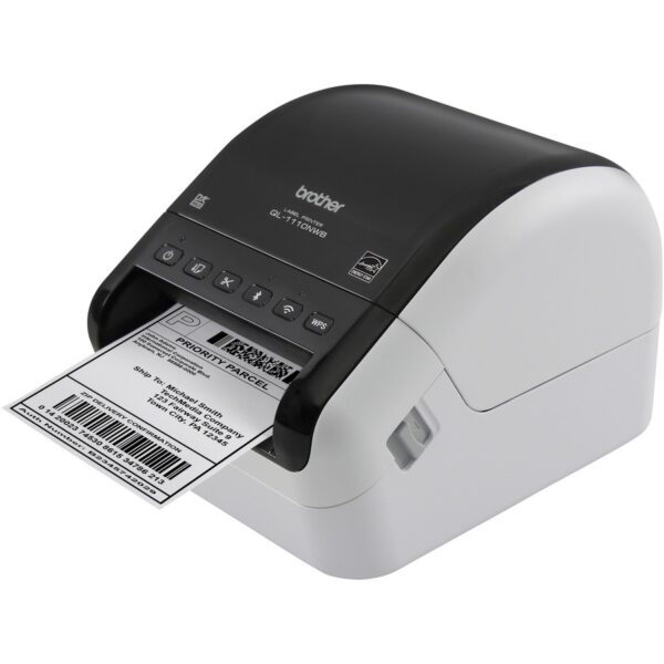 Brother QL-1110NWB Desktop Direct Thermal Printer - Monochrome - Label Print - USB - Bluetooth - Wireless LAN - Image 2