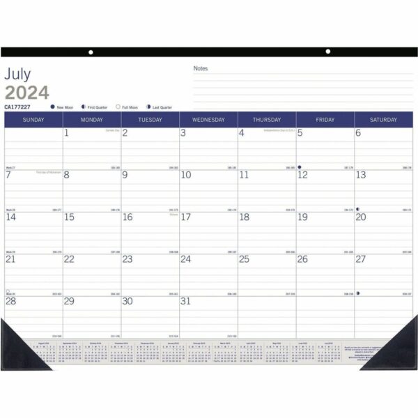 Blueline DuraGlobe Academic Monthly Desk Pad