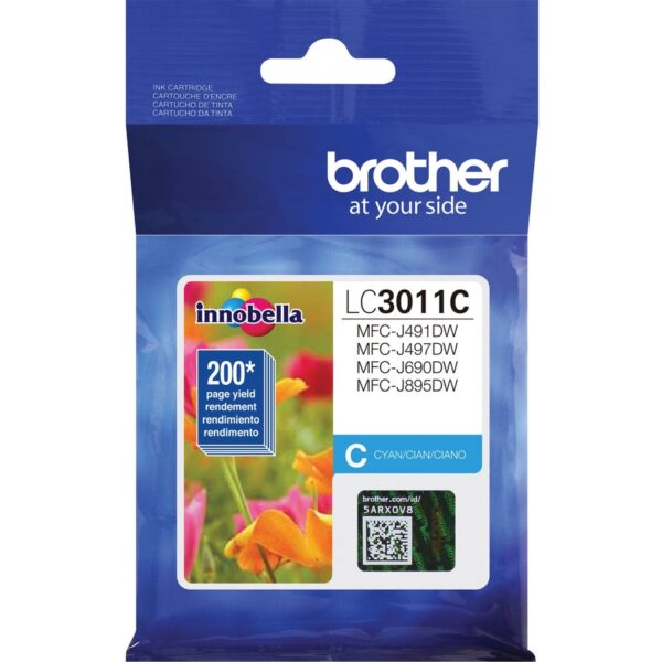 Brother LC3011C Original Standard Yield Inkjet Ink Cartridge - Single Pack - Cyan - 1 Each