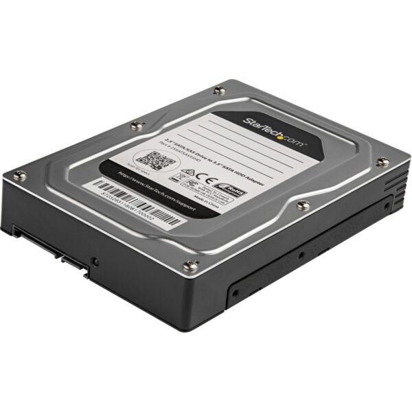 StarTech.com Drive Bay Adapter for 3.5" SATA/600, Serial Attached SCSI (SAS) - 6Gb/s SAS Host Interface Internal - Silver, Black