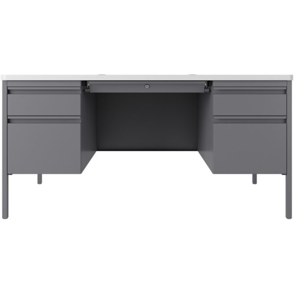 Lorell Fortress Series Double-Pedestal Teachers Desk - Image 2