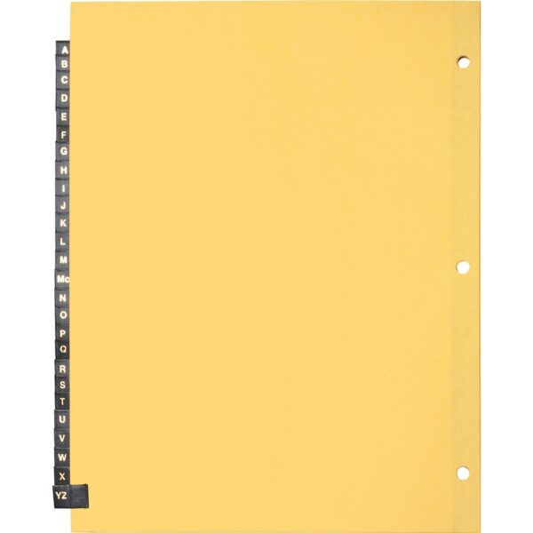 Business Source A-Z Black Leather Tab Index Dividers - Image 2