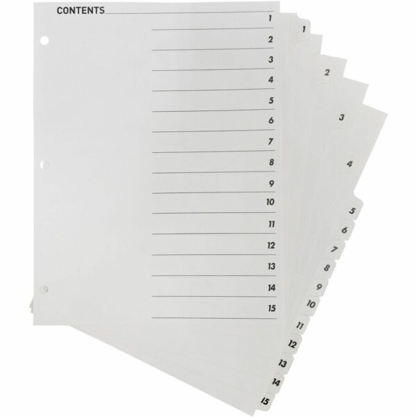 Business Source Table of Content Quick Index Dividers