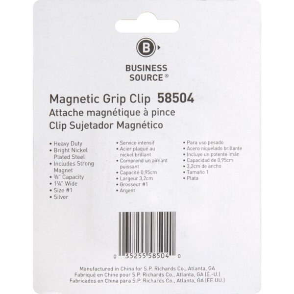 Business Source Magnetic Grip Clips - Image 3