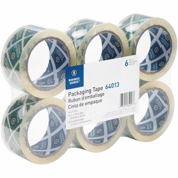 Business Source Crystal Clear Packaging Tape - Image 4