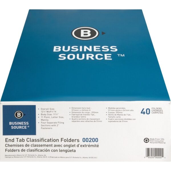 Business Source Letter Recycled Medical File Folder - Image 3