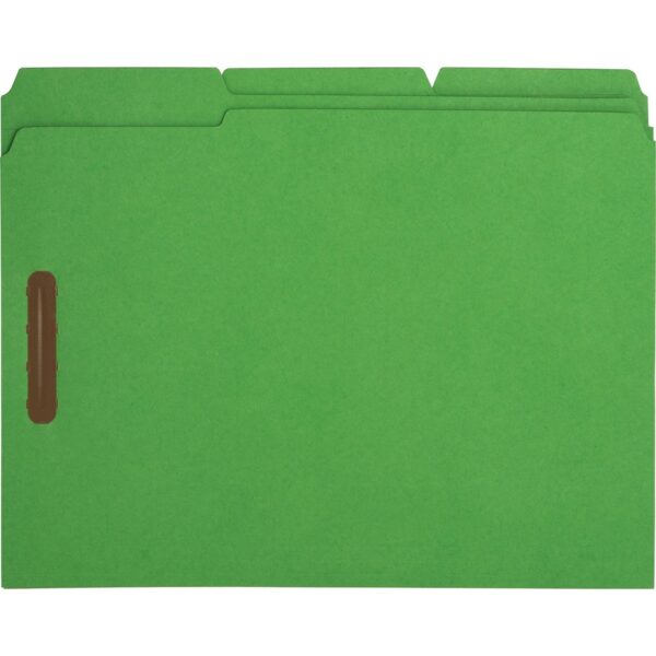 Business Source 1/3 Tab Cut Letter Recycled Fastener Folder - Image 2