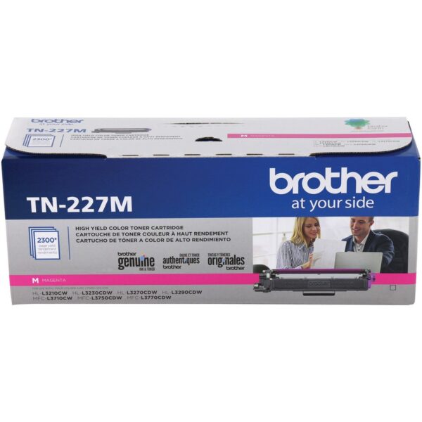 Brother TN-227M Original High Yield Laser Toner Cartridge - Magenta - 1 Each - Image 2