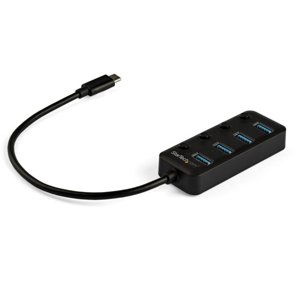 StarTech.com 4-Port USB-C Hub - 4x USB-A with Individual On/Off Switches