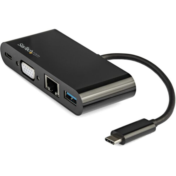 StarTech.com USB-C VGA Multiport Adapter - Power Delivery(60W) - USB 3.0 - GbE