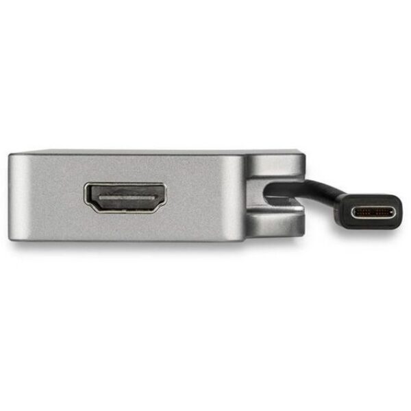 StarTech.com USB-C Multiport Video Adapter - 4-in-1 Aluminum - 4K 60Hz - Space Gray - Image 3