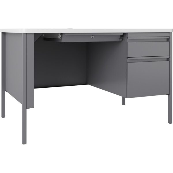 Lorell Fortress Series 48" Right-Pedestal Teachers Desk