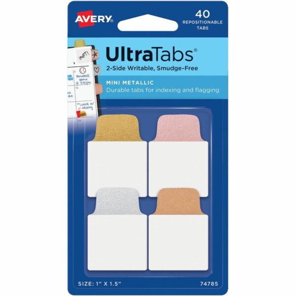 Avery® UltraTabs Metallic Color 2-sided Mini Tabs