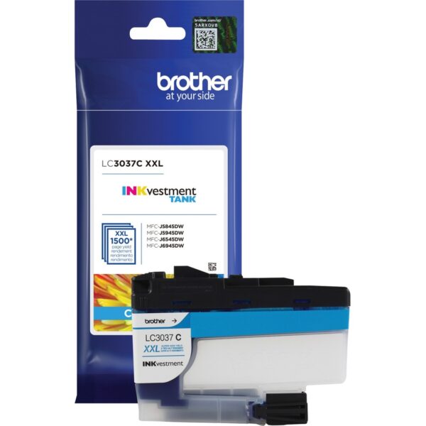 Brother LC3037C Original Inkjet Ink Cartridge - Single Pack - Cyan - 1 Each