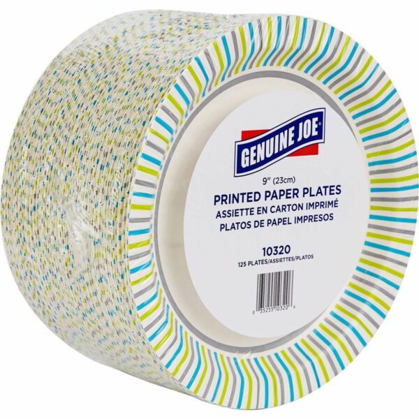 Genuine Joe 9" Printed Paper Plates