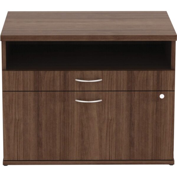 Lorell Relevance Series 2-Drawer File Cabinet Credenza w/Open Shelf - Image 3