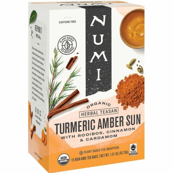 Numi Organic Turmeric Golden Tonic Amber Sun Herbal Tea Bag