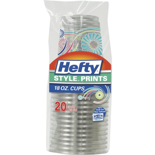 Hefty Style Prints 18 oz Cups