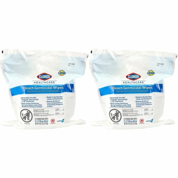 Clorox Healthcare Bleach Germicidal Wipes Refill