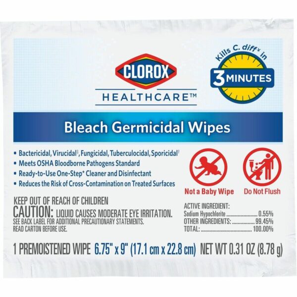 Clorox Healthcare Bleach Germicidal Wipes - Image 6