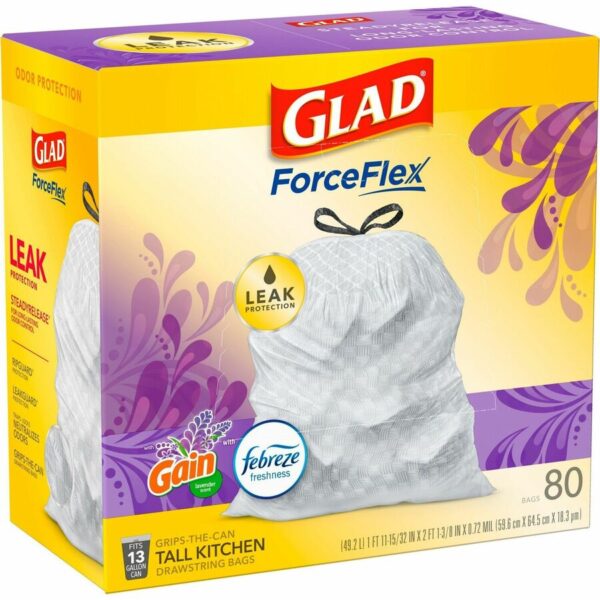 Glad ForceFlex Tall Kitchen Drawstring Trash Bags - Image 4