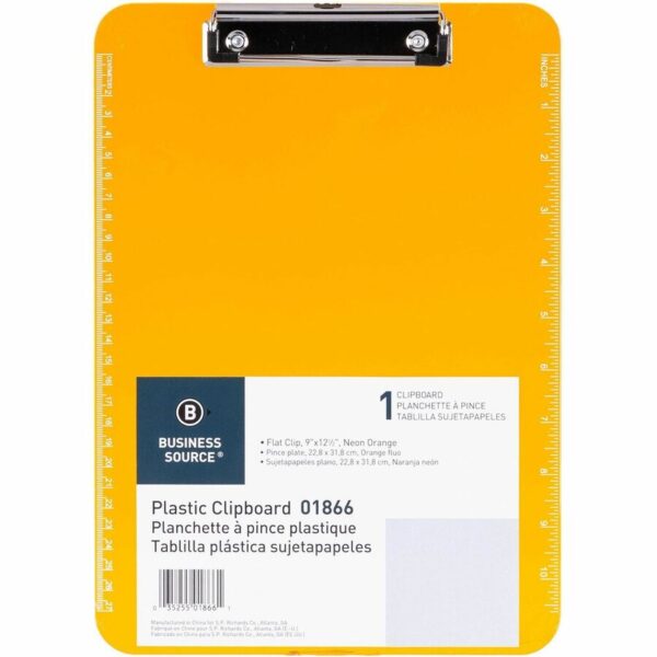 Business Source Flat Clip Clipboard