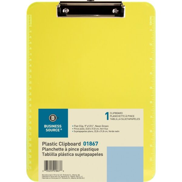 Business Source Flat Clip Clipboard - Image 2