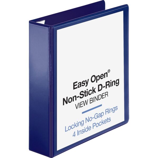 Business Source Easy Open Nonstick D-Ring View Binder