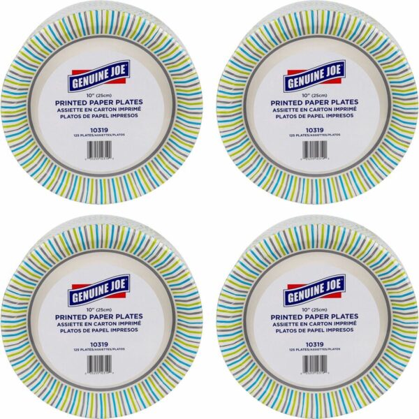 Genuine Joe 10" Printed Paper Plates