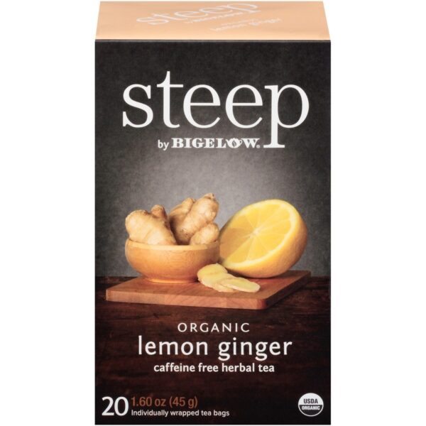 Bigelow Lemon Ginger Herbal Tea Bag - Image 2