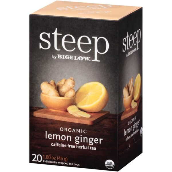 Bigelow Lemon Ginger Herbal Tea Bag - Image 3