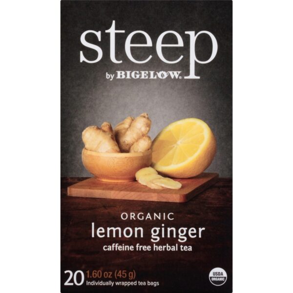 Bigelow Lemon Ginger Herbal Tea Bag - Image 4