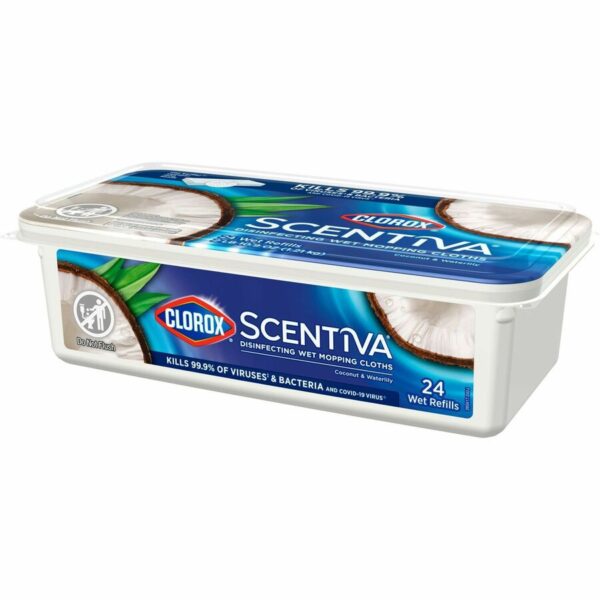 Clorox Scentiva Disinfecting Wet Mopping Cloth Refills - Coconut & Water Lily - Image 3