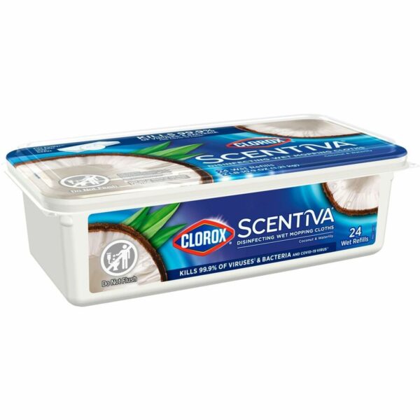 Clorox Scentiva Disinfecting Wet Mopping Cloth Refills - Coconut & Water Lily - Image 4