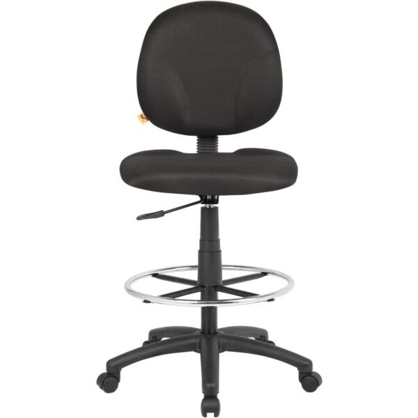 Boss Stand Up Fabric Drafting Stool with Foot Rest, Black - Image 5