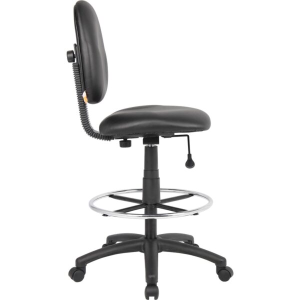 Boss Stand Up Drafting Stool with Foot Rest Black - Image 3